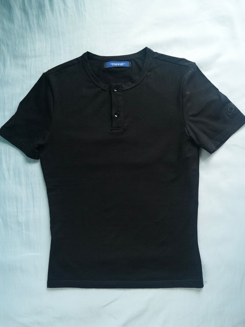 COMPACT HENLEY BLACK