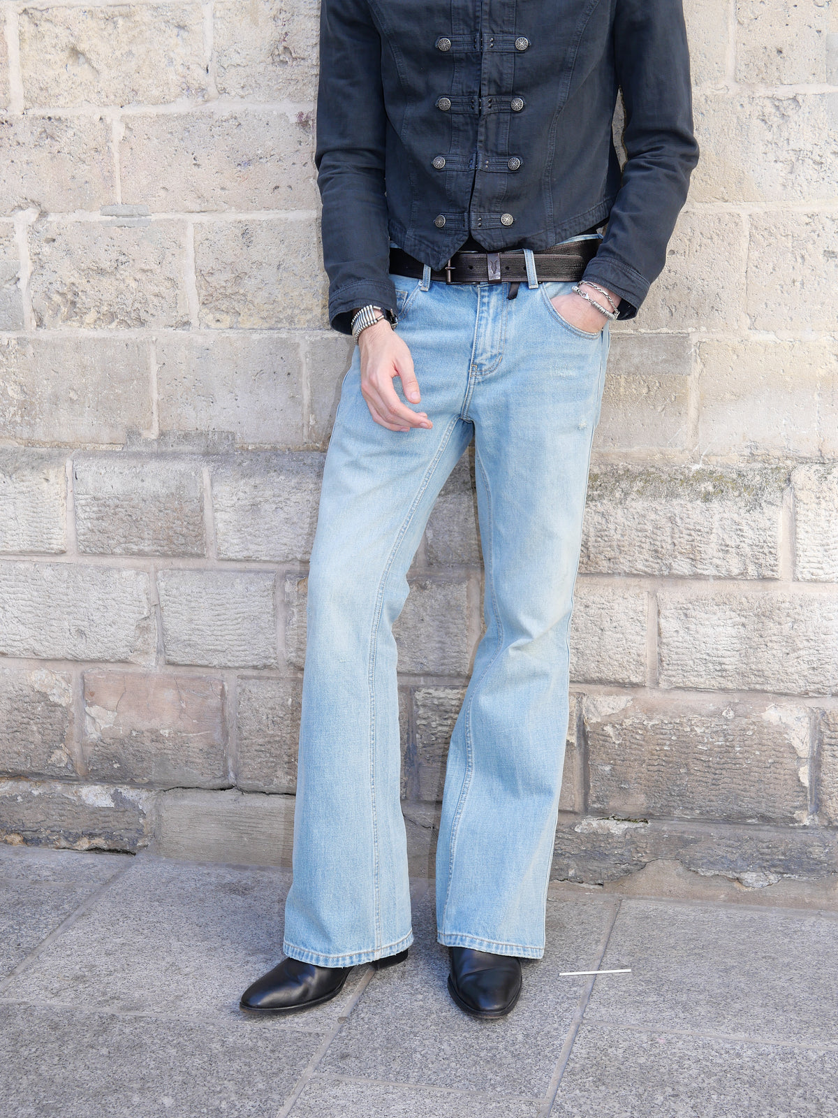 VINTAGE WASHED BOOTCUTJEANS BLUE